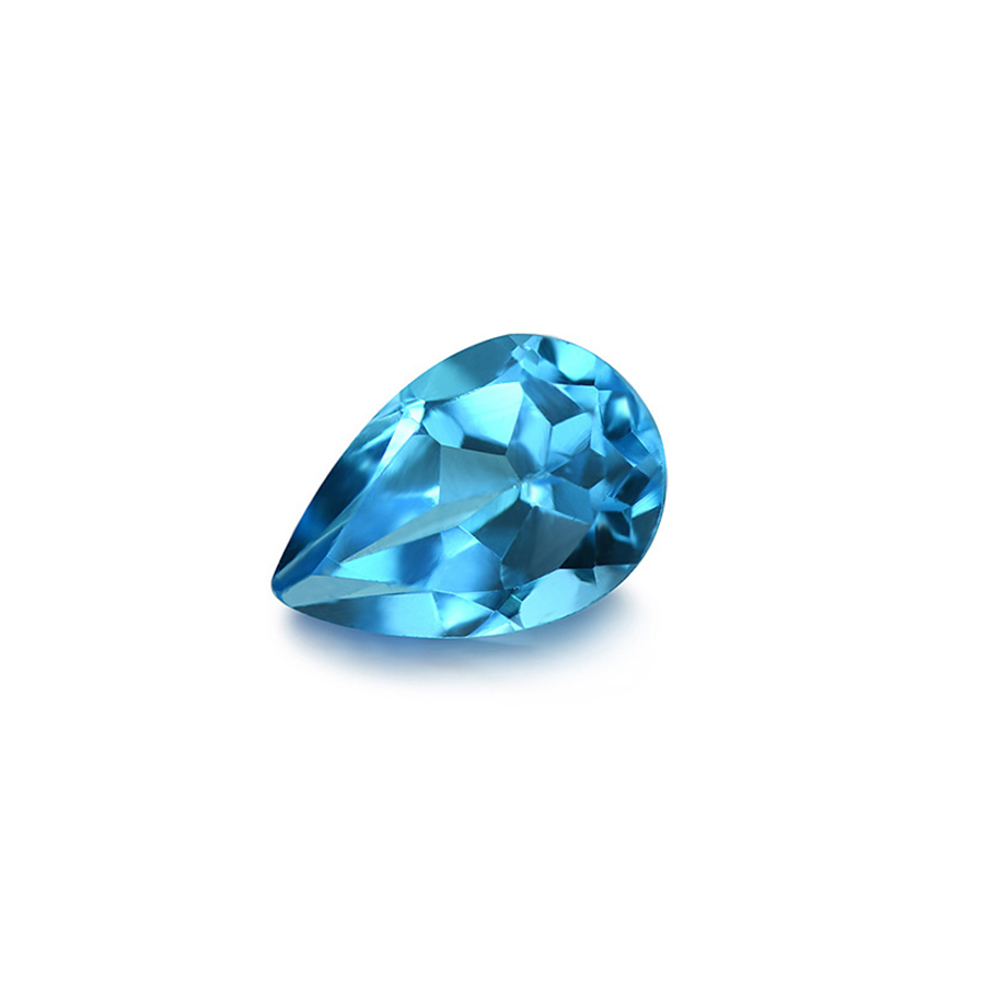Pear-Shaped Swiss Blue Topaz
