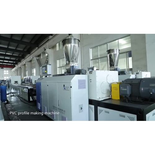 PVC profile extrusion line