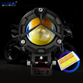 HJG Motorcycle Headlight LED 60W 6000K Waterproof Fog Lamp Spotlight Ultra Bright Motorcycle Lighting System with Devil eye1