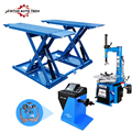 Portable Hydraulic Tire Changer and Wheel Balancer Combo with Scissor Car Lift1