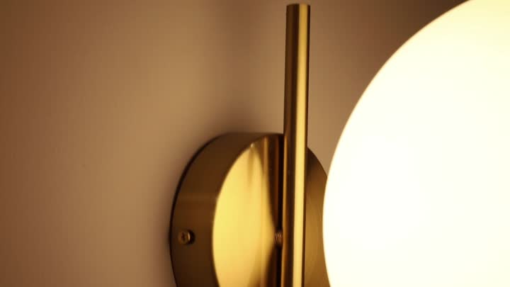 Lampadaire de lampe à lampe murale minimaliste en or