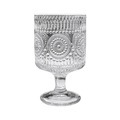 Vintage Embossed Sunflower Glass Juice Cup - Antique Wine Glass1