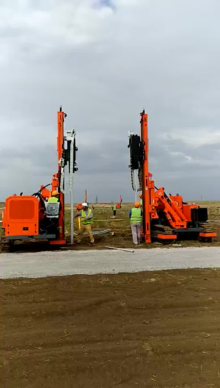 MZ460Y-3 ramming in Ukraine solar plant.mp4