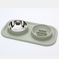 Silicone Food Feeder Bowls Pet Dog Bowls 2 Foldable Bowl with No Spill Collapsible Non-Skid Silicone Mat1