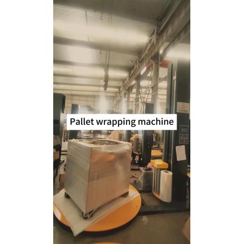 Pre-stretch pallet wrapping machine