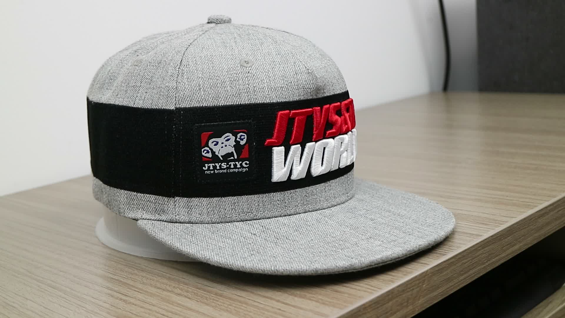 Cappello Snapback del logo da ricamo 3d