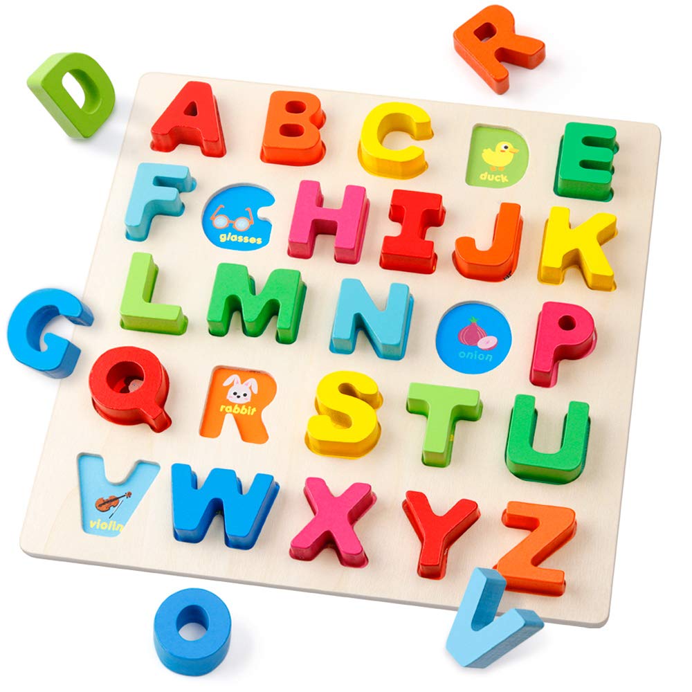 Letters Peg Board Montessori Jigsaw Puzzle Gift Sorting ABC Blocks Matching Game1