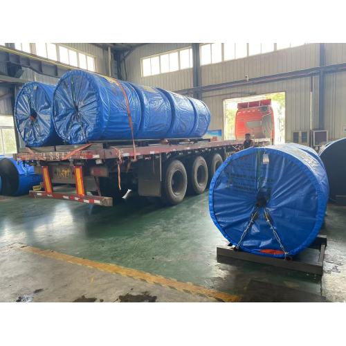 Kaifeng Iron Tower Exports Rubber Surface Flame Retardant Conveyor Belt to Indonesia