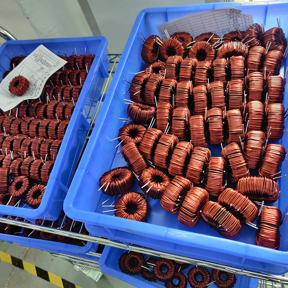 Finished magnetic ring inductors