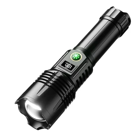 Zoom de alta potencia, pantalla digital de luz fuerte de luz multifuncional, una linterna ajustable de nivel múltiple1