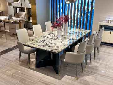 Snow Mountain Blue Luxury Stone Dining Table