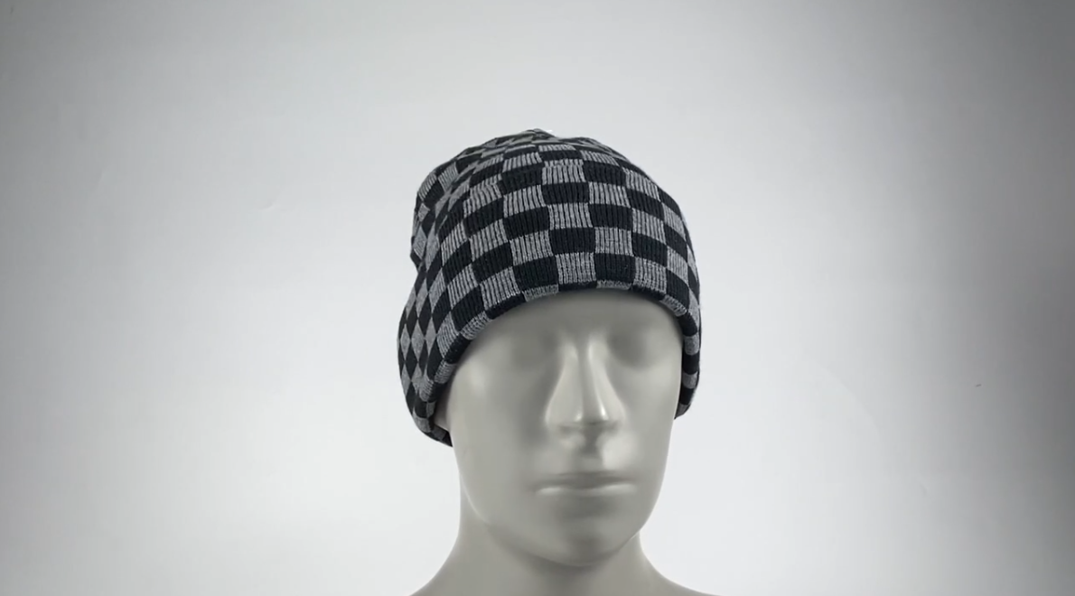 knit beanie hat with cuff