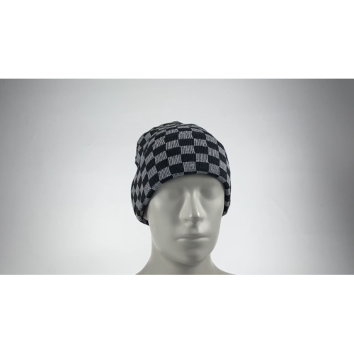 knit beanie hat with cuff