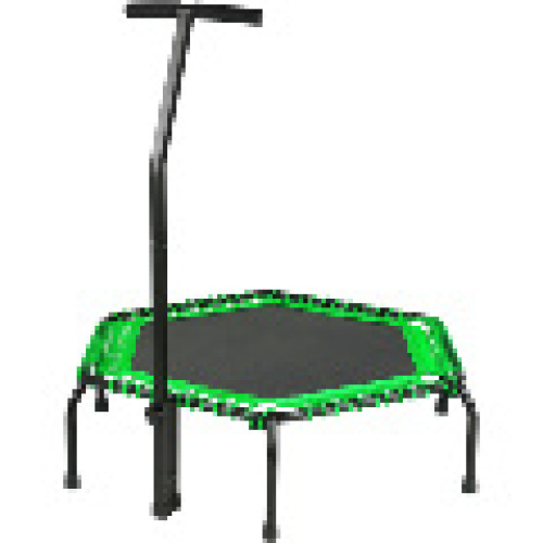 Fitness, trampoline de sport avec barre de poignée stable et suspension de corde pour une sécurité maximale, trampoline de sport intérieure à usage domestique1