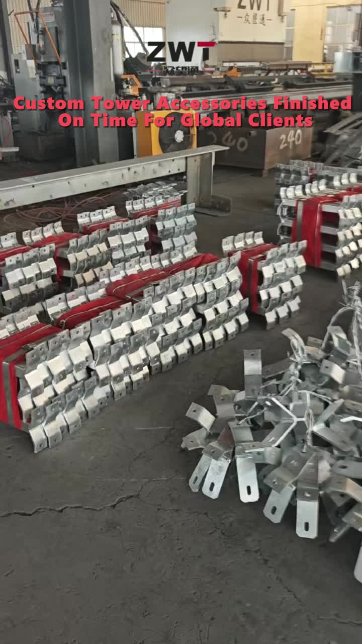Acessórios de torre personalizados embalados cuidadosamente para remessa global