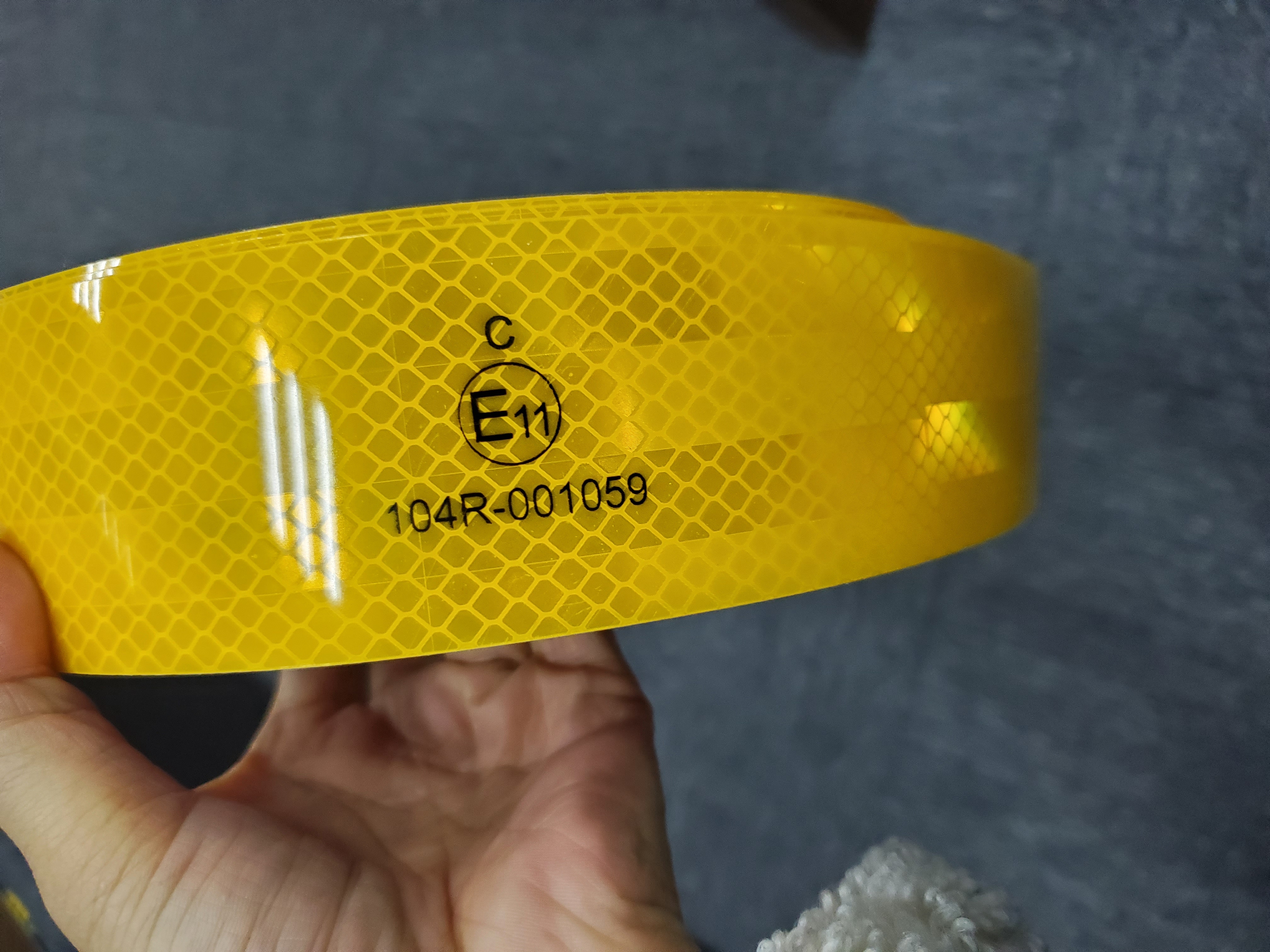 Yellow PMMA reflective tape