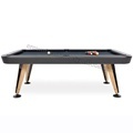 High Quality 9ft Solid Wood Slate Golden Carving Snooker Pool Table - France Black Green Leather Silver1