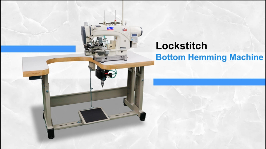 Lockstitch bottom hemming machine & Sew Thin Fabric & Reverse Folder