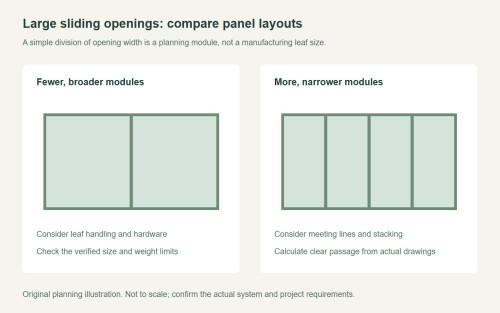 Sliding Doors for Large Openings: Plan Panels and Passage