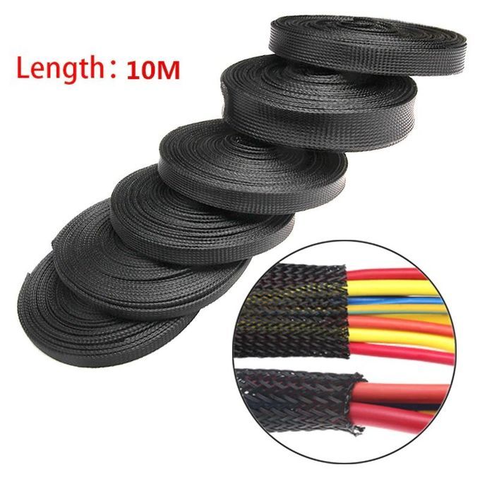 High Expandable Flexo PA66 Flame Retardant Braided Nylon Sleeve Smooth Surface High Strength 1