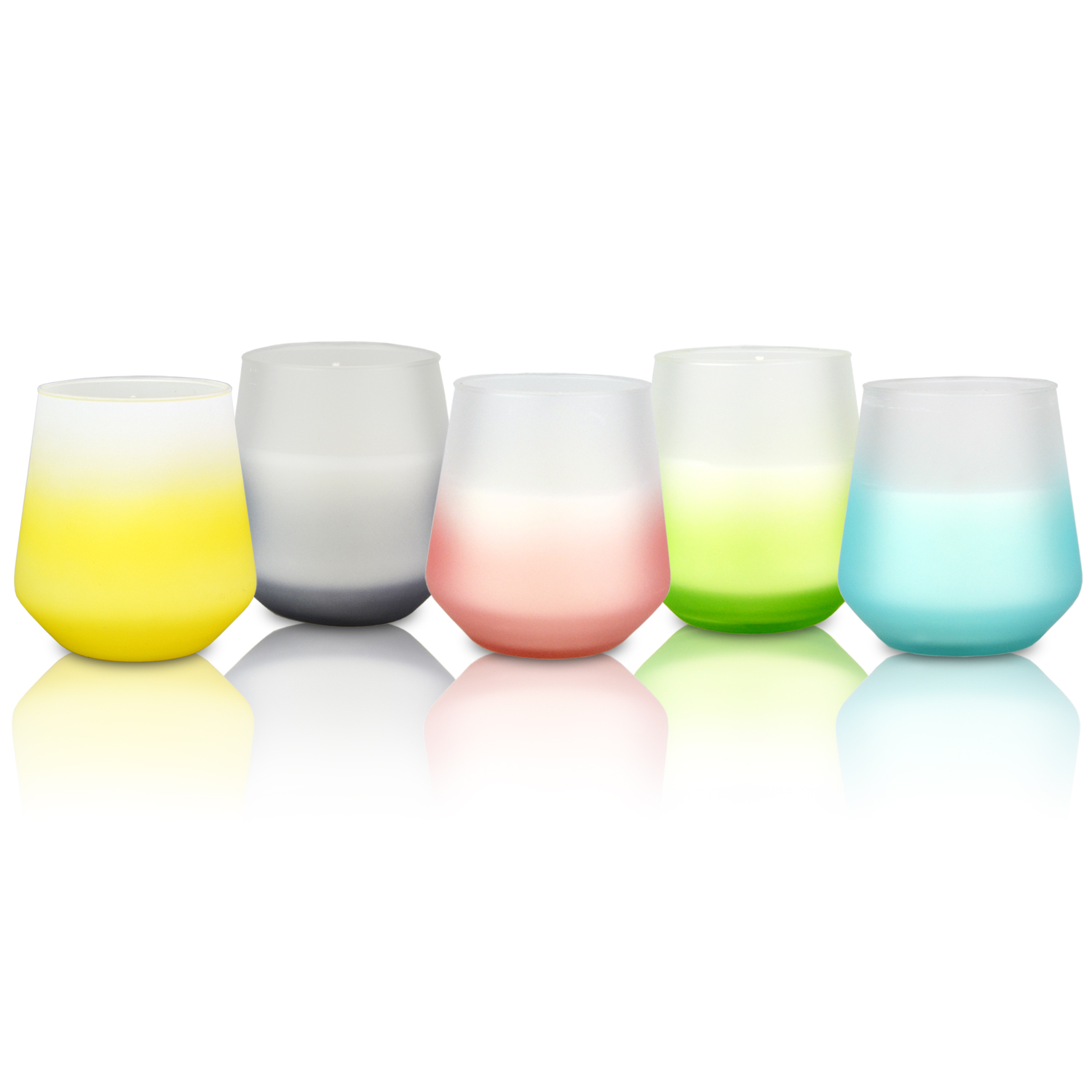 Thin shaped glass candle