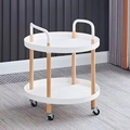 High Quality Free Sale Movable Trolley Round Coffee Table1