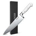 Professional German Steel 8'' Chef Knife with White ABS Handle1