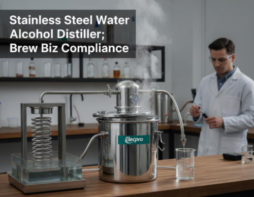 Stainless Steel Water Alcohol Distiller: Brew Biz Compliance
