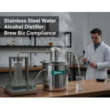 Stainless Steel Water Alcohol Distiller: Brew Biz Compliance