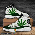 3D Green Weed Print Custom High Top Casual Sneakers1