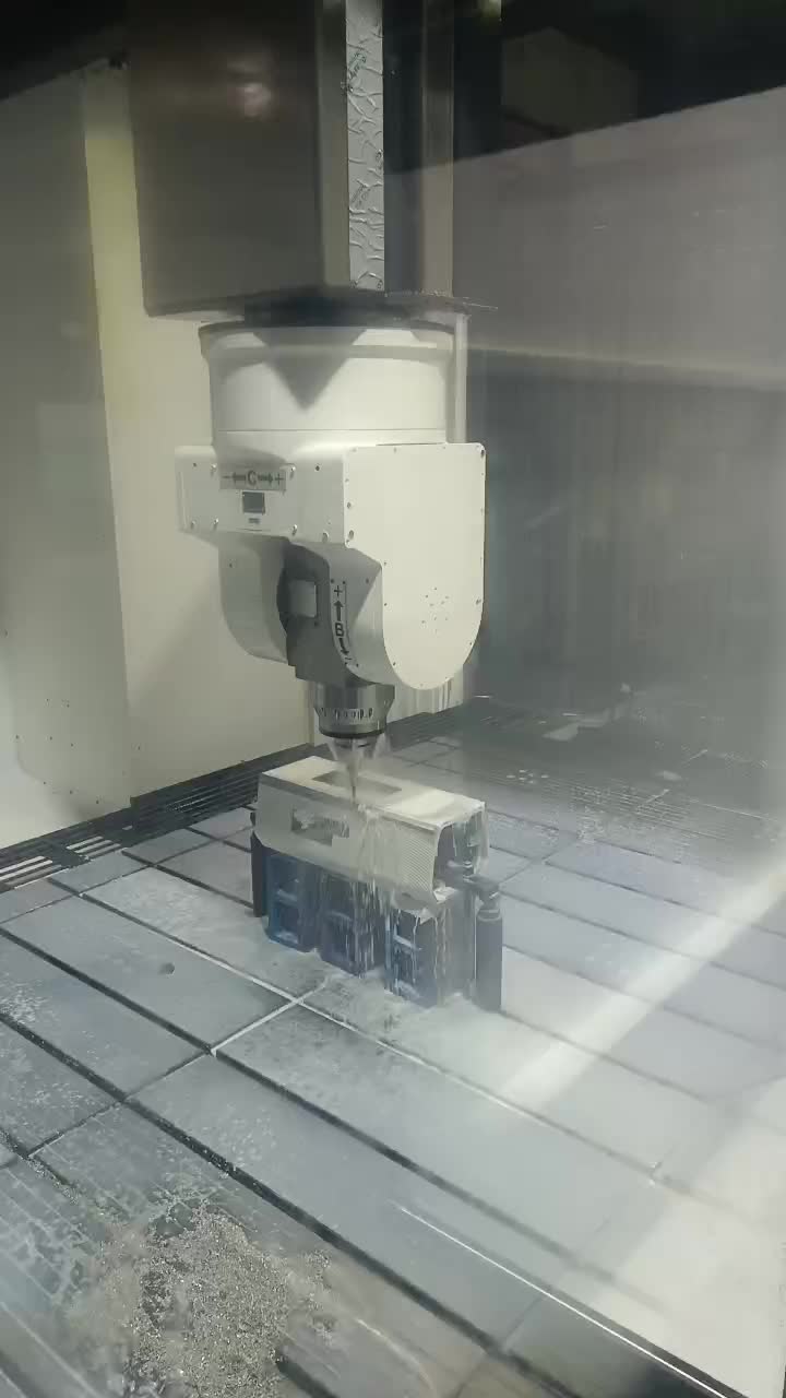 5 Axis mill cutting aluminum casting