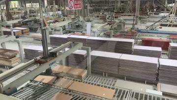 Solid wood door production line video