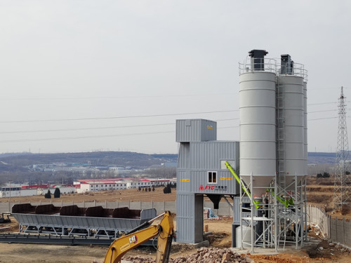 FYG HZS120D mixing plants support the construction of the local road building and concrete market