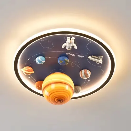 Lâmpada de teto de astronauta criativo para crianças ′ espaços1