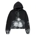 OEM Custom Logo Hoodie Acid πλυμένο vintage Distred Heavyweight Paint Splatter Men Hoodie1