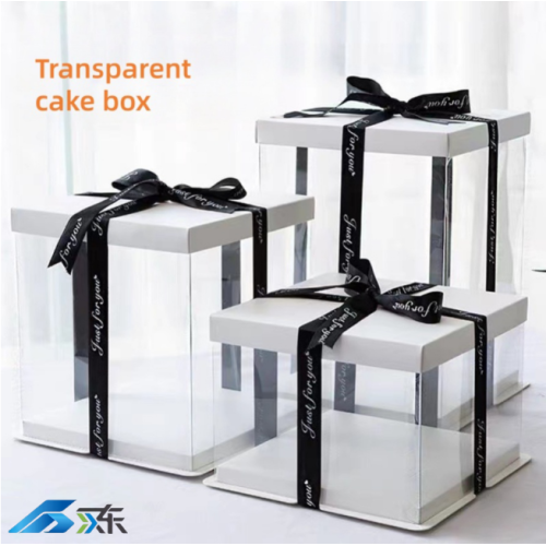 HANDONG H001‑1 Caja para pasteles de PET transparente: embalaje estético de calidad alimentaria para el mercado mundial de postres