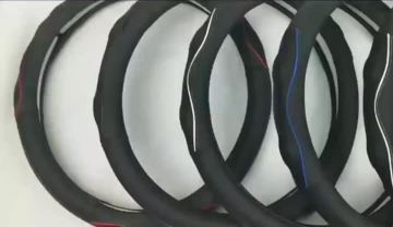 Non-slip Hand Stitch Car Steering Wheel Cover Carbon