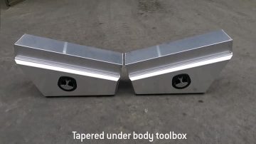 Tapered under tray tool box