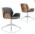 Leisure Design Swivel Chair with PU Cover and Wood Design for Dining - HE-5341