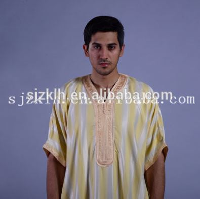 designer a maniche corte thobe djellaba per uomo abito musulmano men1