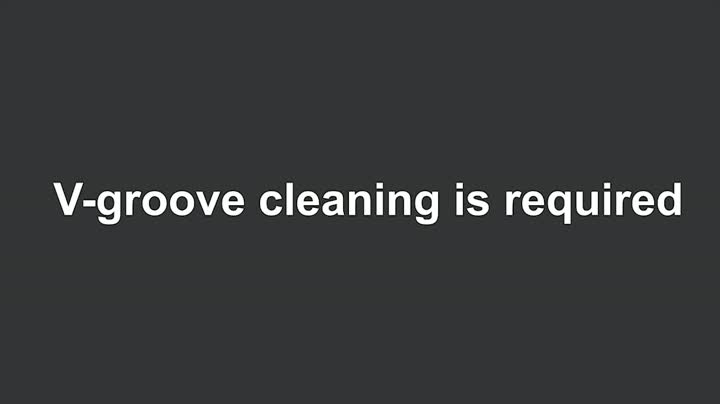 Clean V-groove of fusion splicer