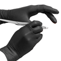 100% Nitrile Food Grade Gloves for Beauty Salons and Tattoo Shops - Black & Blue1