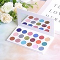 18 Color High Pigment Shimmer Eyeshadow Palette - White Cardboard Satin Matte Pearl Finish1