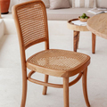 Moda de alta qualidade por atacado Móveis modernos de madeira e restaurante de vime de vime Cadeira de jantar1