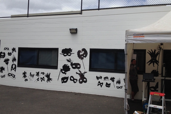 Outside wall printing site in Australia