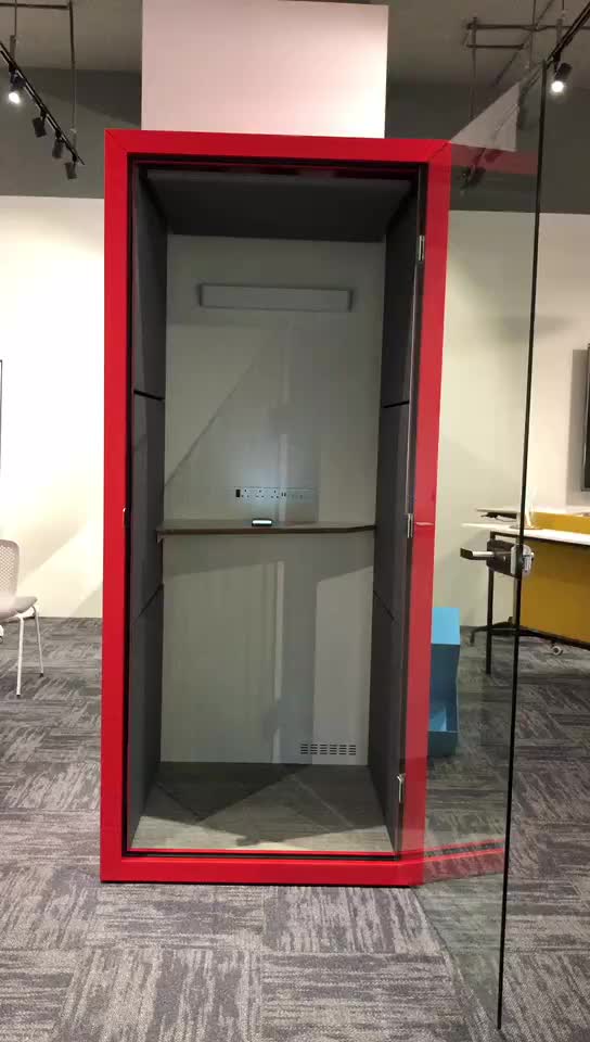 โมเดิร์นโทรศัพท์บูธความเป็นส่วนตัว SoundProof Office Phone Booth1