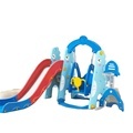 Affordable Home Indoor Play Equipment: Plastic Cartoon Slide and Swing Combo1