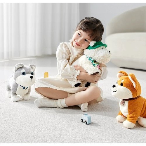 Intelligent plush dog toys, baby interactive new experience