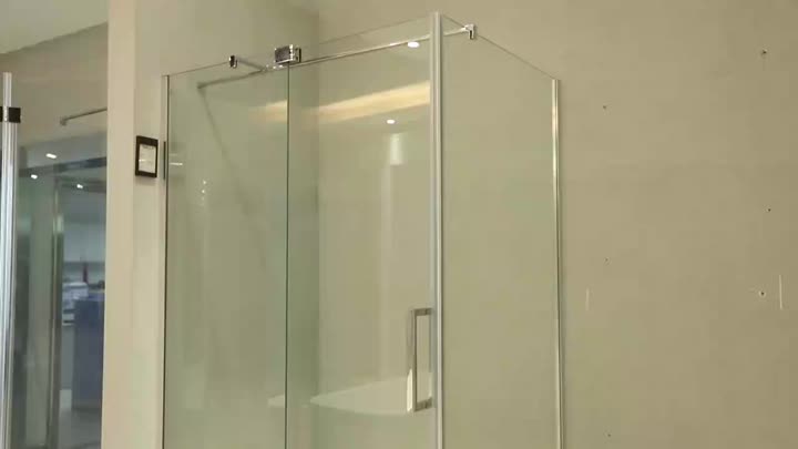 AH58F3 PORTE DE CABINE DE DOUCHE D&#39;ANGLE DE SALLE DE BAIN ET PANNEAU LATÉRAL