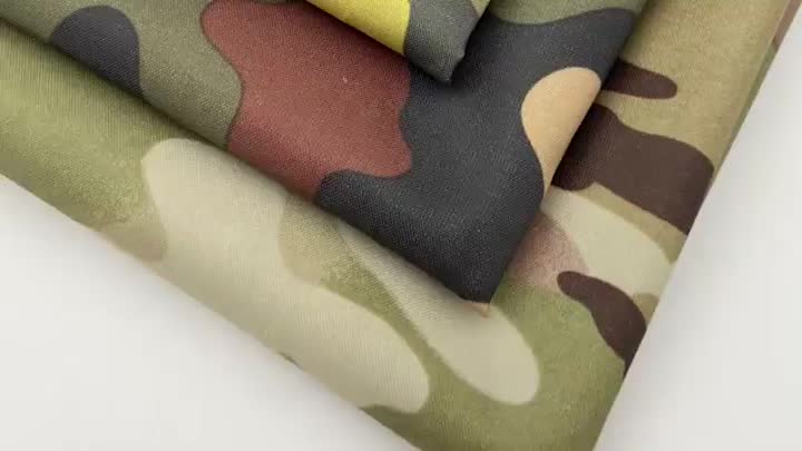silver-coated camouflage pattern polyester taffeta